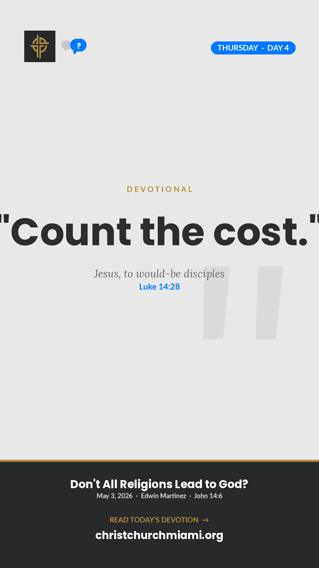 A Reason for the Hope devotional card
