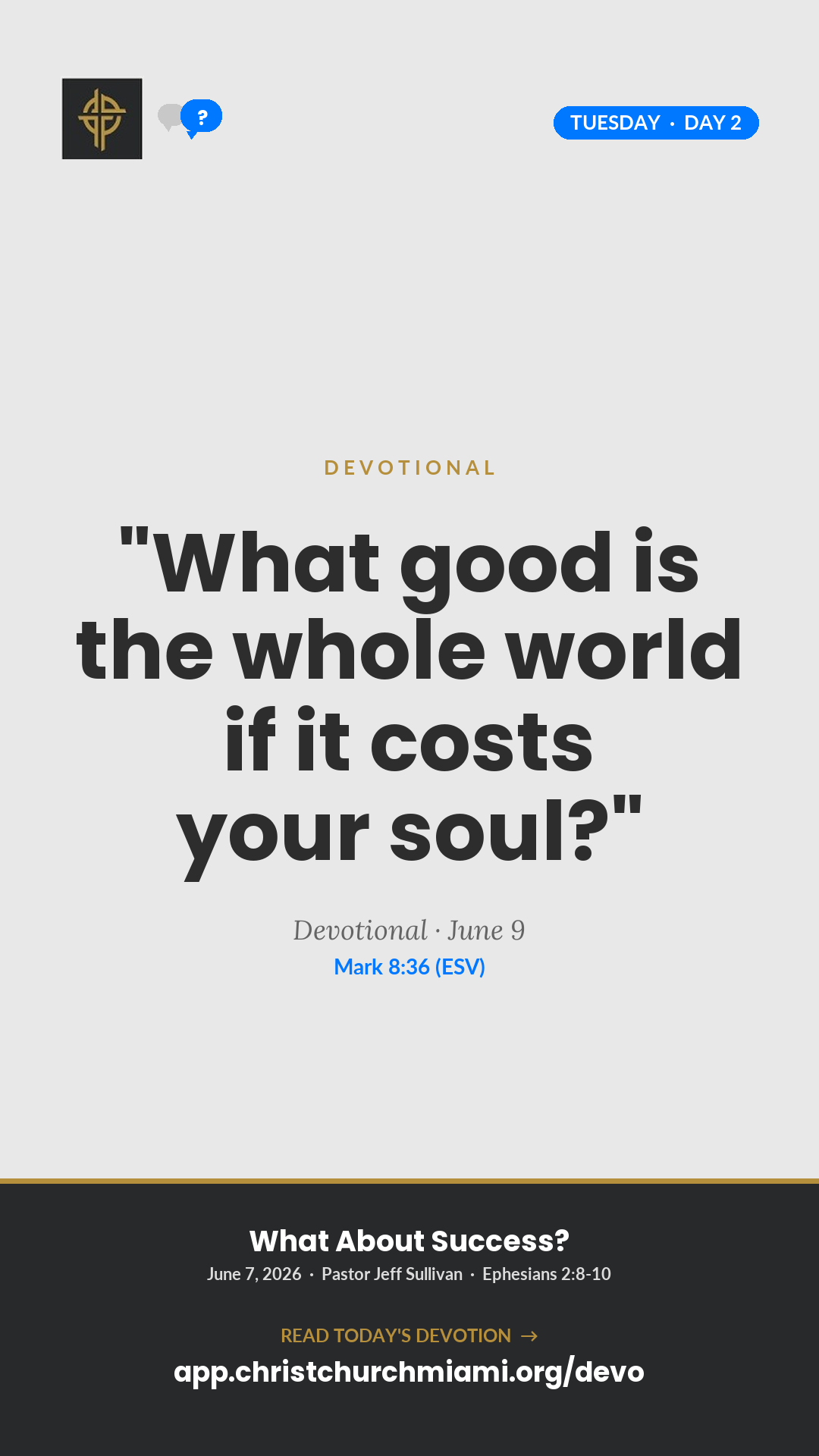 What Did You Trade for It? devotional card