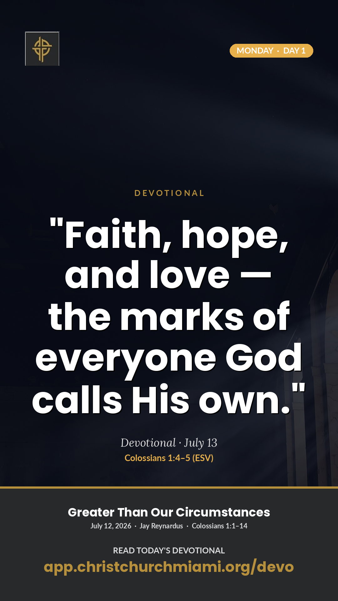 MON devotional